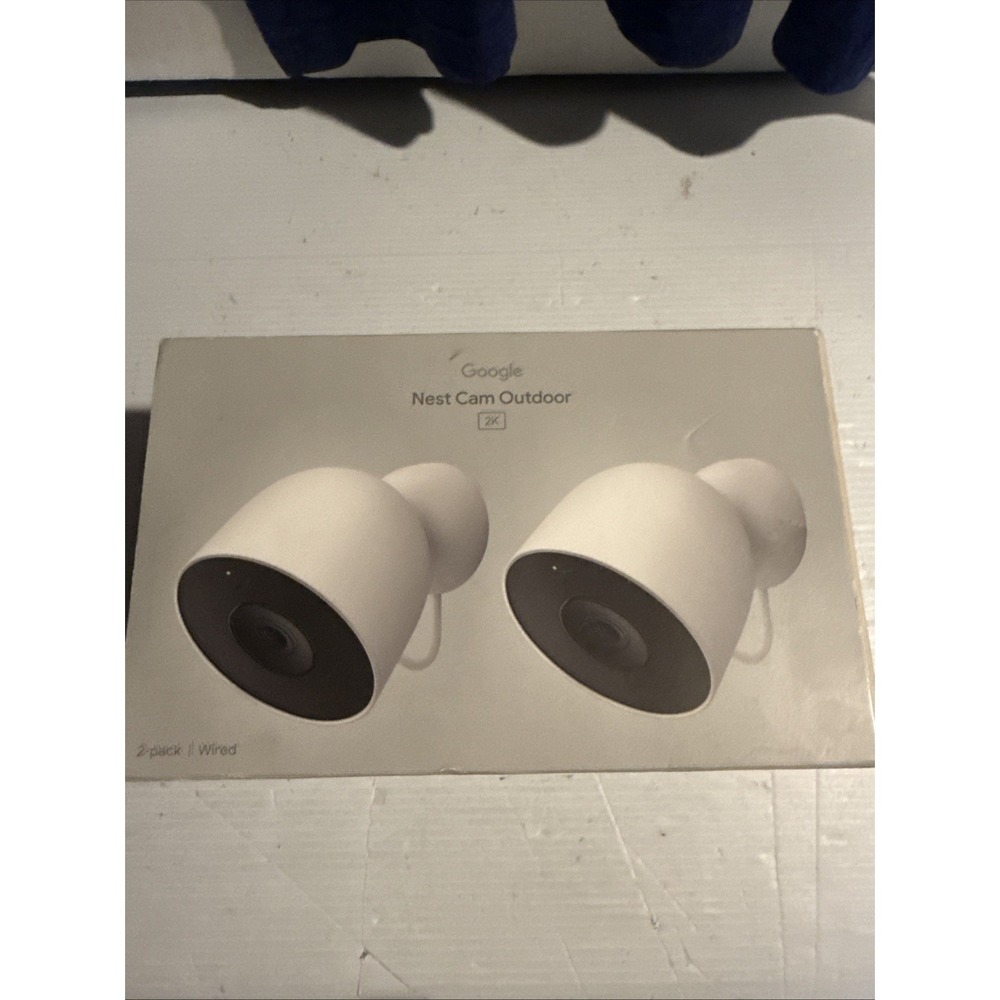 Google Nest Cam Outdoor (Wired, 2nd Gen)-2 Pack-Security Camera 2K Video Read